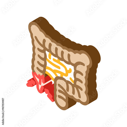 appendectomy surgery isometric icon vector. appendectomy surgery sign. isolated symbol illustration