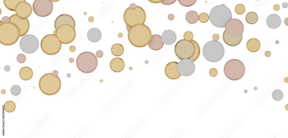 Glittering Spectacle: Captivating 3D Illustration of Glittery gold Confetti Glittering Spectacle: Captivating 3D Illustration of Glittery gold Confetti