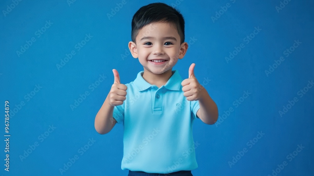 The Cheerful Child Giving Thumbs-Up The Cheerful Child Giving Thumbs-Up