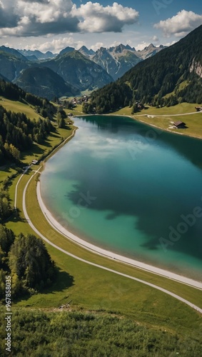 Buxheim lake and surroundings in Illertal, Bavaria photo