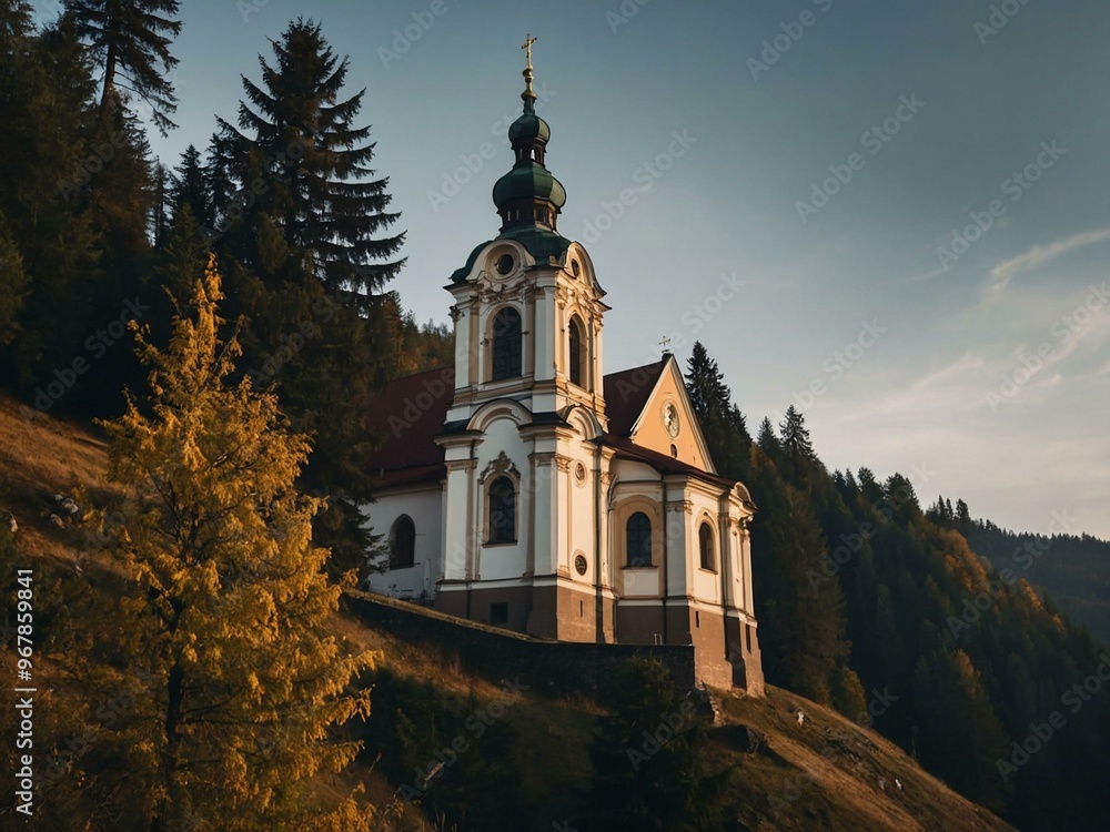 Church above Susice in Bohemia, Czech Republic Church above Susice in Bohemia, Czech Republic