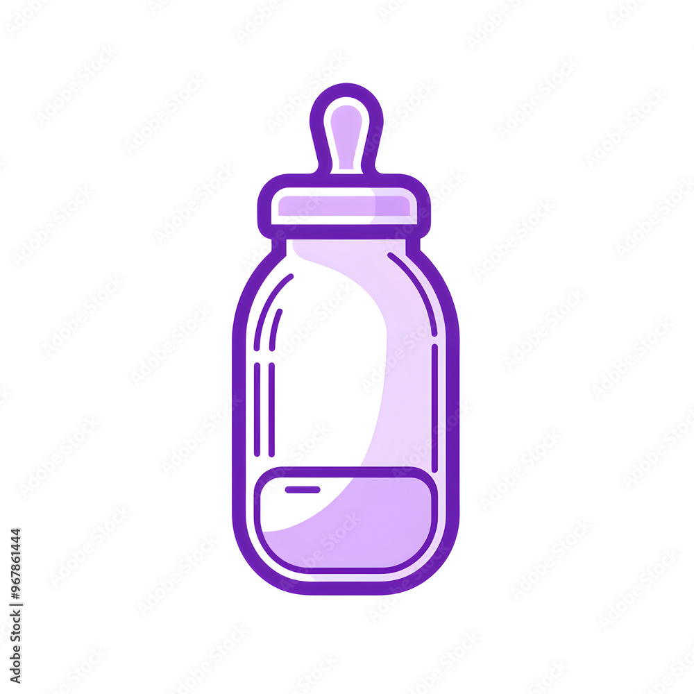 Minimalist Purple Baby Bottle with Rounded Design
Minimalist Purple Baby Bottle with Rounded Design