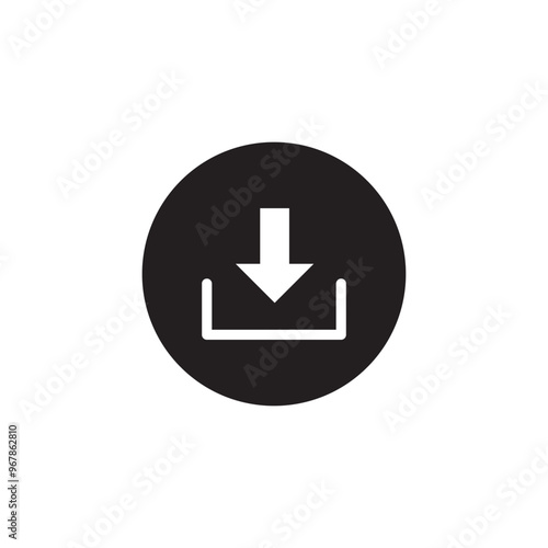 Download button Collection. Download files icons vector. simple download icon isolated on white background. Arrow downloading icon. Vector illustration. 