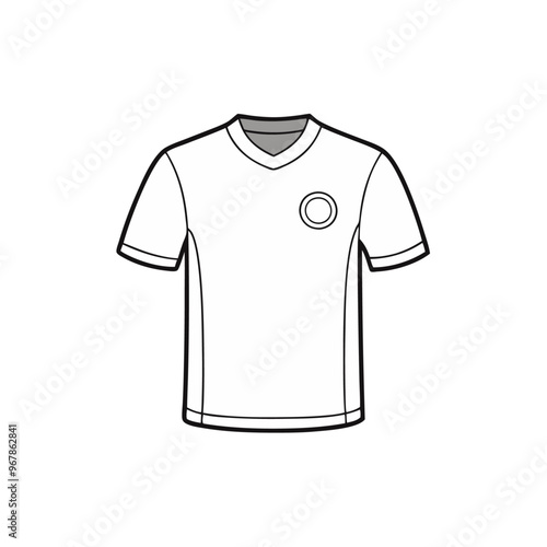 T- shirt outline on white background 