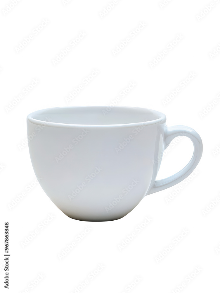 A simple, elegant white cup perfect for coffee, tea, or any beverage, showcasing minimalistic design and functionality, PNG, transparent, No background A simple, elegant white cup perfect for coffee, tea, or any beverage, showcasing minimalistic design and functionality, PNG, transparent, No background
