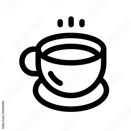 Cup Of Coffee Line Icon. Single icon, line vector icon