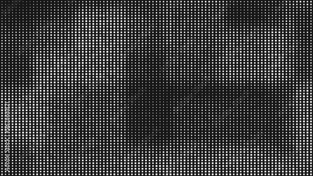 black and white halftone square dotted gradient animation background, abstract animated monochrome pop cartoon comic dots, dynamic minimal retro graphic texture, tech point art pattern motion