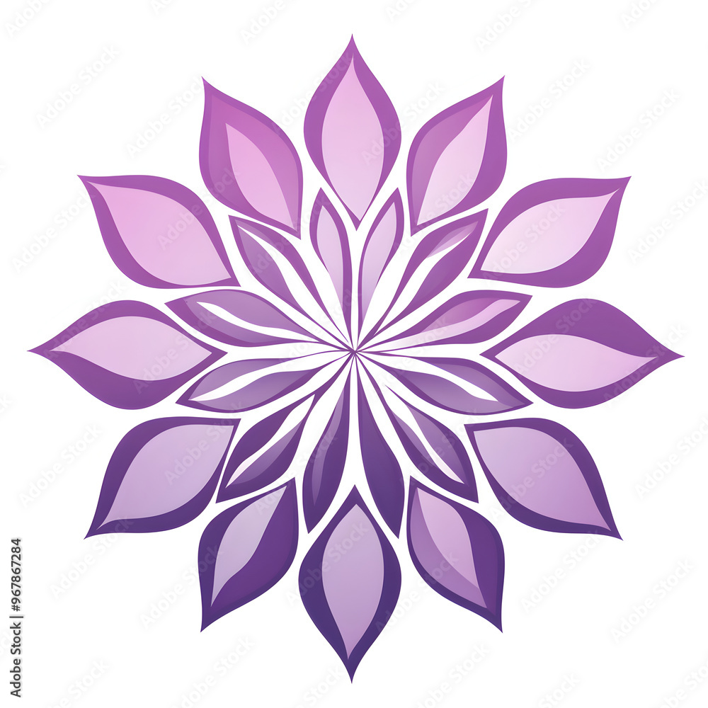 Abstract Mandala with Gradient Flower Petals in Soothing Pink and Purple Hues, Symbolizing Balance and Harmony for Spiritual and Design Concepts Abstract Mandala with Gradient Flower Petals in Soothing Pink and Purple Hues, Symbolizing Balance and Harmony for Spiritual and Design Concepts