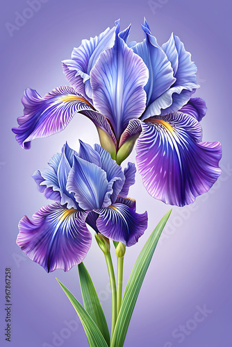 The violet Algerian iris flowers, includes tags such as plant, iris reticulata, flower, purple, and spring.