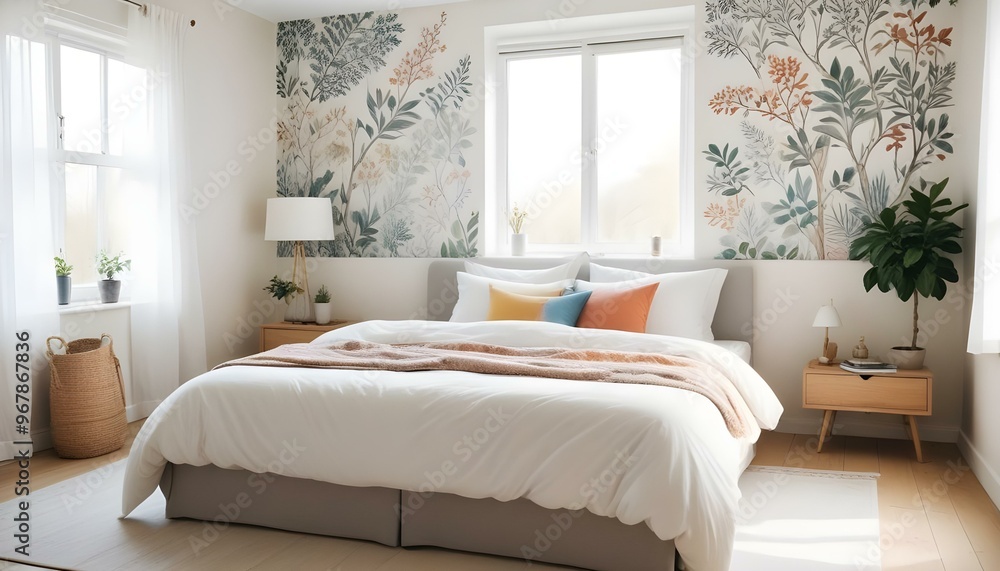 Photo interior modern design room 3d illustration; Photo interior modern design room 3d illustration;