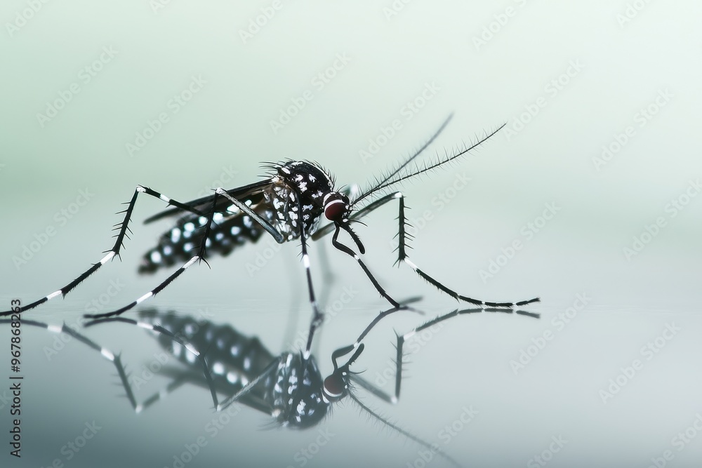 The Asian Tiger Mosquito, a highly dangerous invasive species, is a primary transmitter of diseases such as dengue and chikungunya The Asian Tiger Mosquito, a highly dangerous invasive species, is a primary transmitter of diseases such as dengue and chikungunya