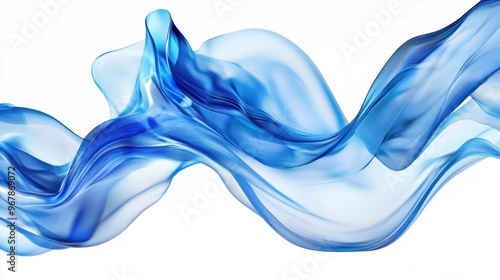 Liquid abstract wave, etheral curves, liquid form