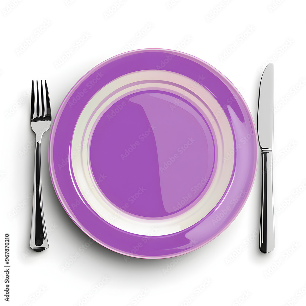 Stylish Pink and Purple Plate with Cutlery
Stylish Pink and Purple Plate with Cutlery