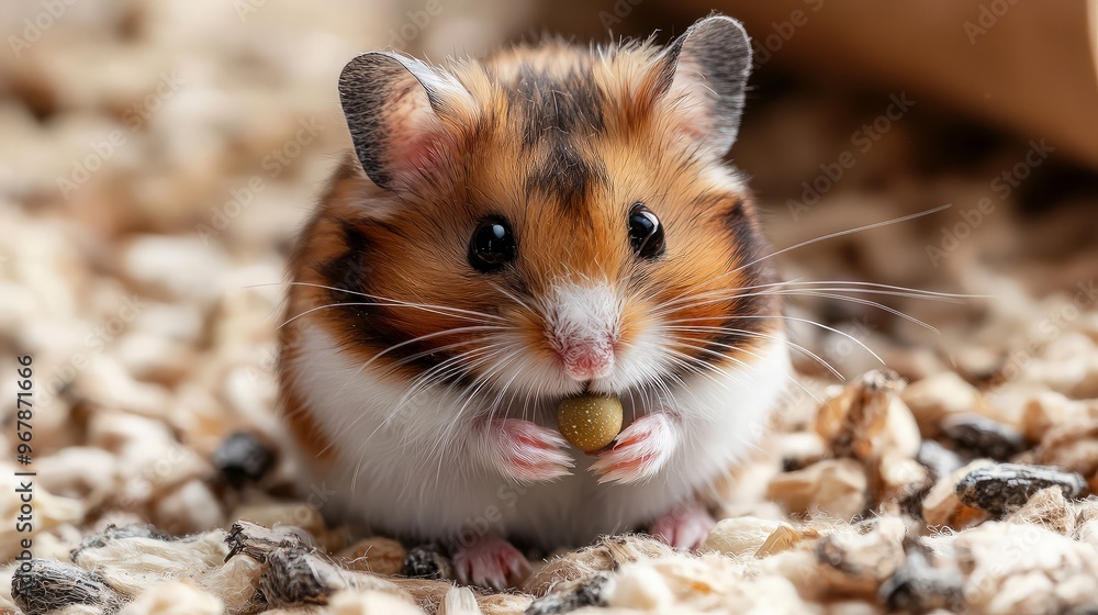 Cute Hamster Holding Food Cute Hamster Holding Food