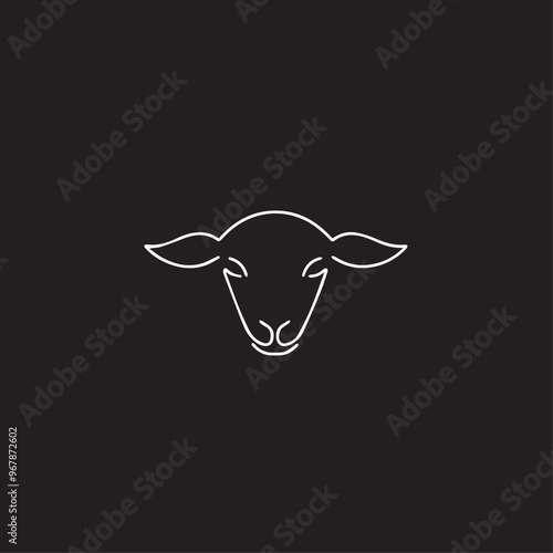 Sheep in cartoon, doodle style . Image for t-shirt, web, mobile apps and ui. Isolated 2d vector illustration in logo, icon, sketch style, Eps 10, black and white. AI Generative