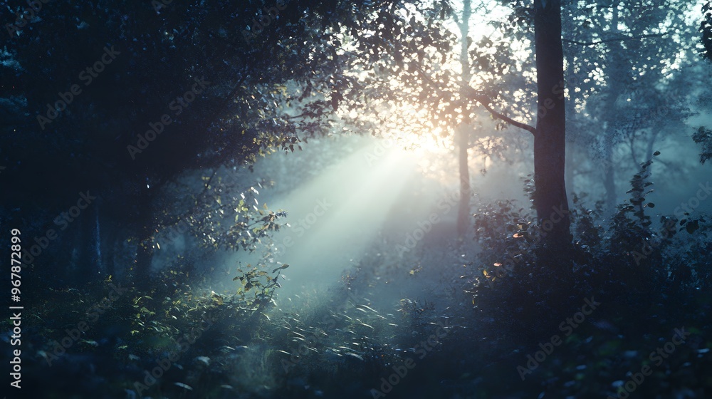 view Sunbeams Through the Mist view Sunbeams Through the Mist