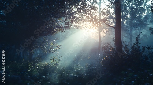 view Sunbeams Through the Mist