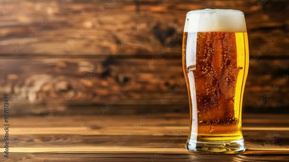glass of beer on table