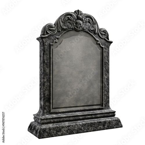 Tombstone isolated on transparent or white background 