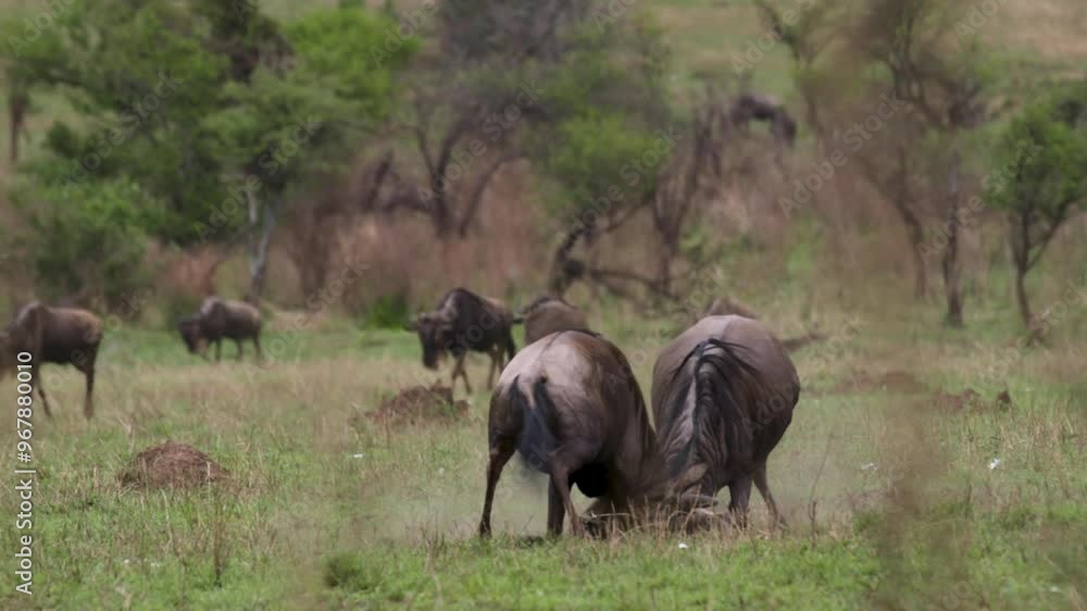 Fighting, Tanzania, Serengeti National Park, Safari Fighting, Tanzania, Serengeti National Park, Safari