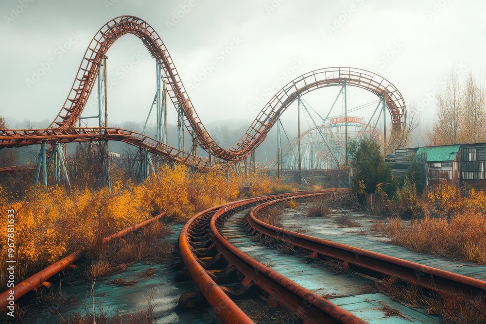 Obraz premium Abandoned Roller Coaster
