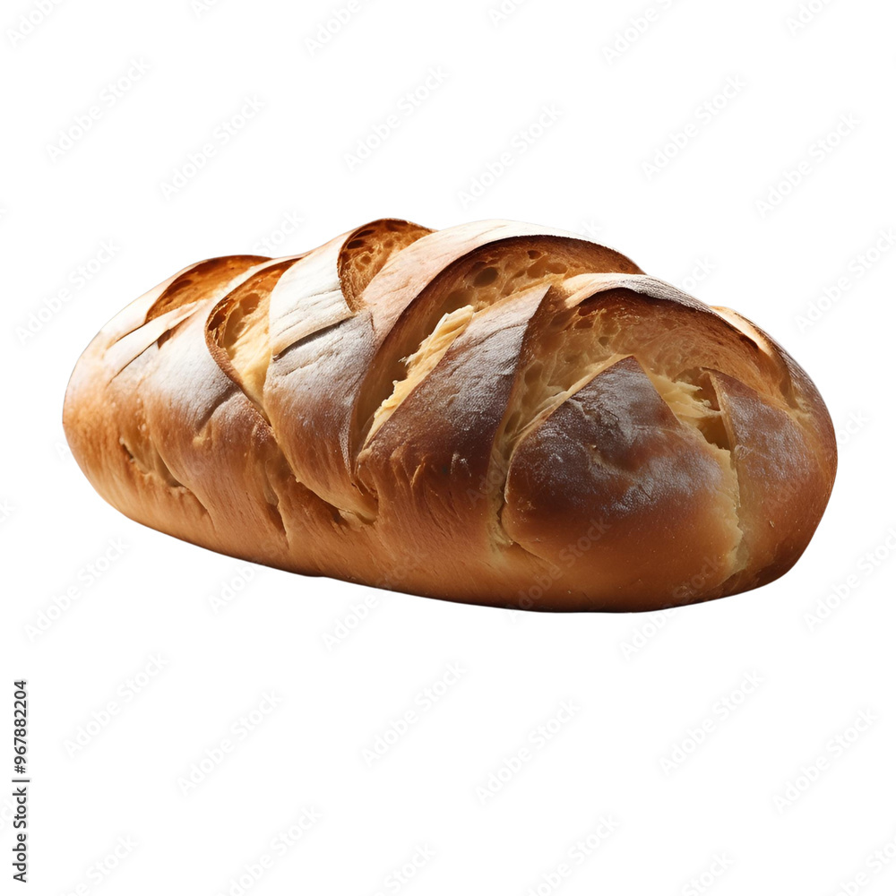 White bread loaf isolated on white background White bread loaf isolated on white background