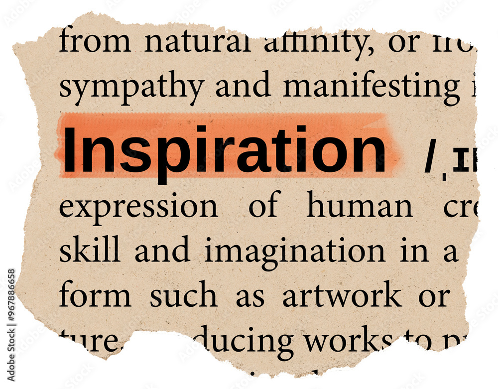 Inspiration png dictionary word sticker, Ephemera typography, transparent background Inspiration png dictionary word sticker, Ephemera typography, transparent background