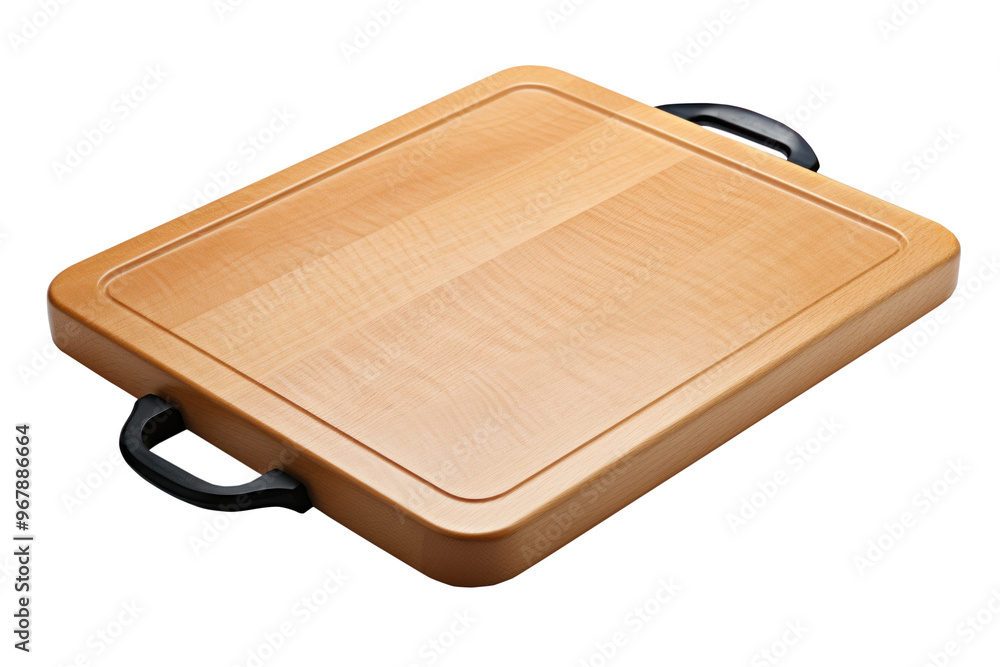 Wooden Cutting Board with Handle for Kitchen and Culinary Use, cut out