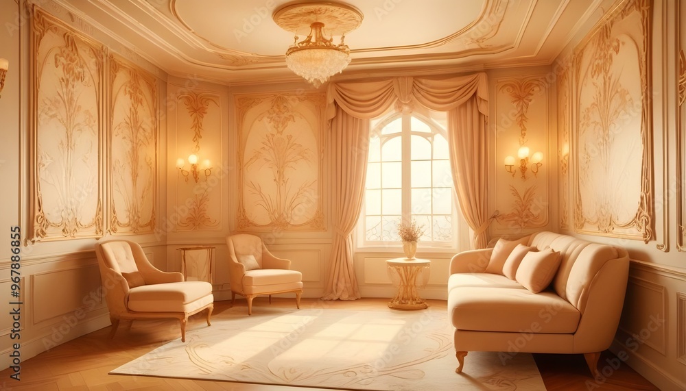 Photo interior modern design room 3d illustration; Photo interior modern design room 3d illustration;