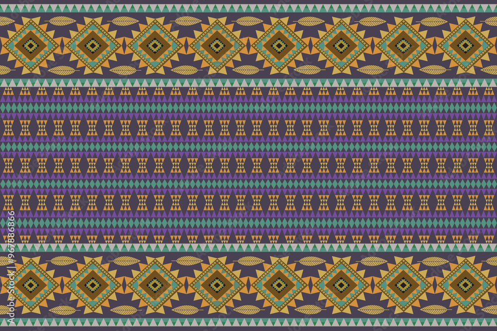 Navajo Ikat Aztec ancient textile seamless pattern Navajo Ikat Aztec ancient textile seamless pattern