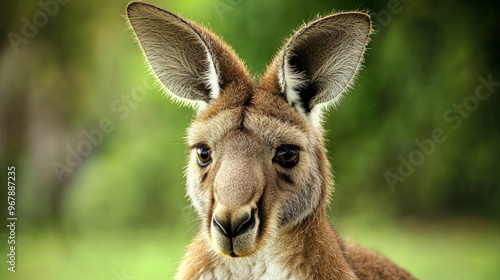 Close-up Portrait of a Red Kangaroo