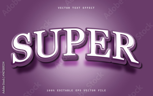 Super bold text effect editable modern lettering typography font style