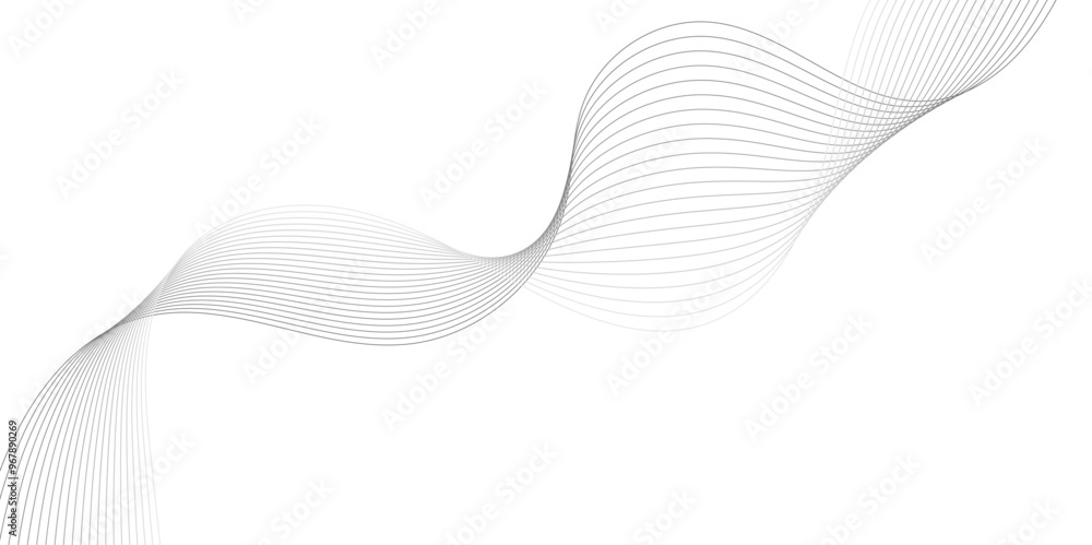 Abstract wave blend lines on transparent background. Design for banner, wallpaper, background and many more. Undulate Grey Wave Swirl, frequency sound wave, twisted curve lines with blend effect. Abstract wave blend lines on transparent background. Design for banner, wallpaper, background and many more. Undulate Grey Wave Swirl, frequency sound wave, twisted curve lines with blend effect.