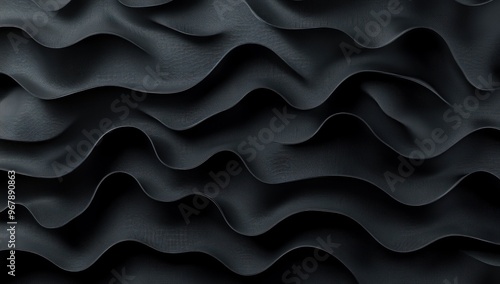 Abstract Wavy Black Background