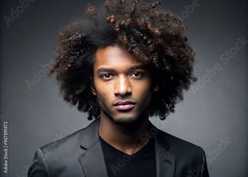 perm hair black male with stylish sleek modern look versatile medium length hair