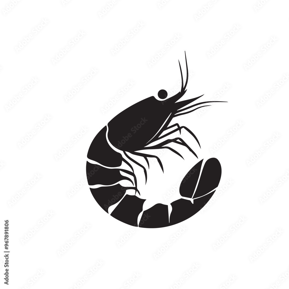 Shrimp in cartoon, doodle style . Image for t-shirt, web, mobile apps and ui. Isolated 2d vector illustration in logo, icon, sketch style, Eps 10, black and white. AI Generative Shrimp in cartoon, doodle style . Image for t-shirt, web, mobile apps and ui. Isolated 2d vector illustration in logo, icon, sketch style, Eps 10, black and white. AI Generative