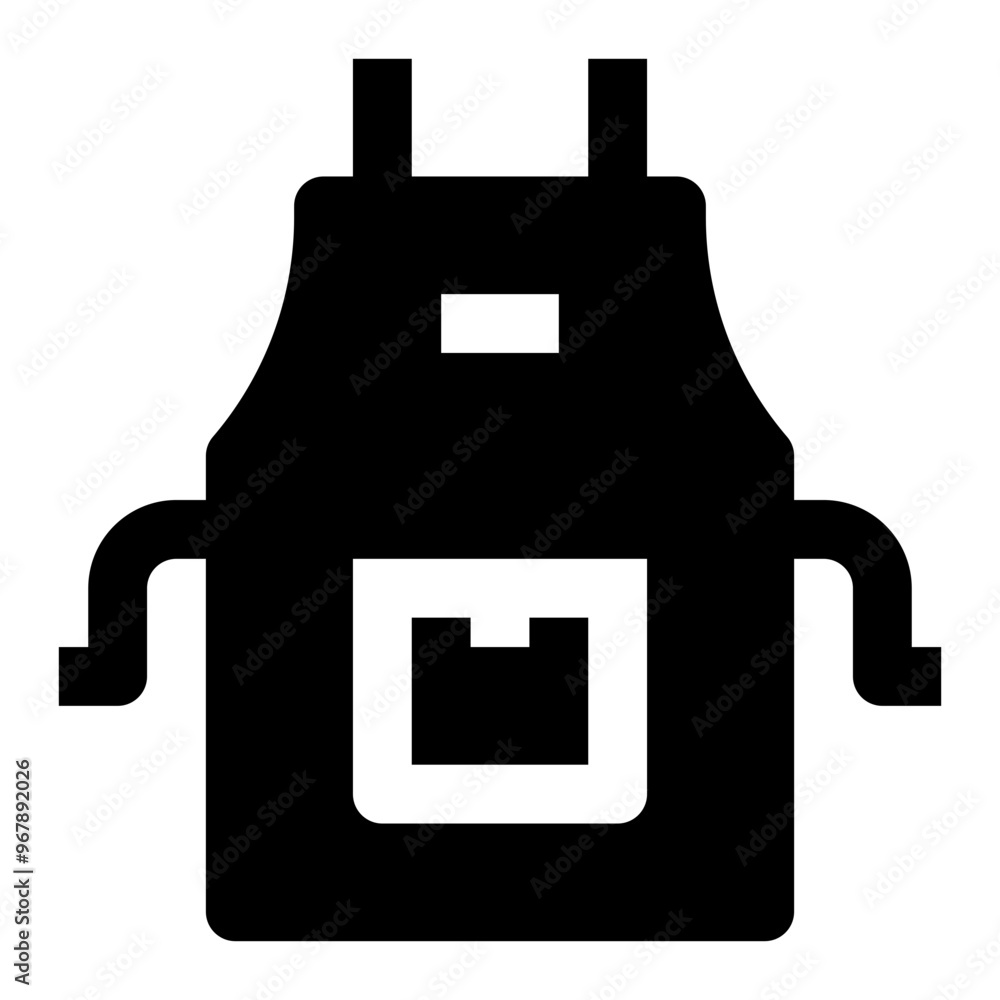 Apron Simple Glyph Icon. Single icon, glyph vector icon Apron Simple Glyph Icon. Single icon, glyph vector icon