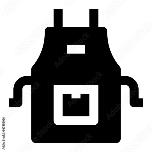 Apron Simple Glyph Icon. Single icon, glyph vector icon