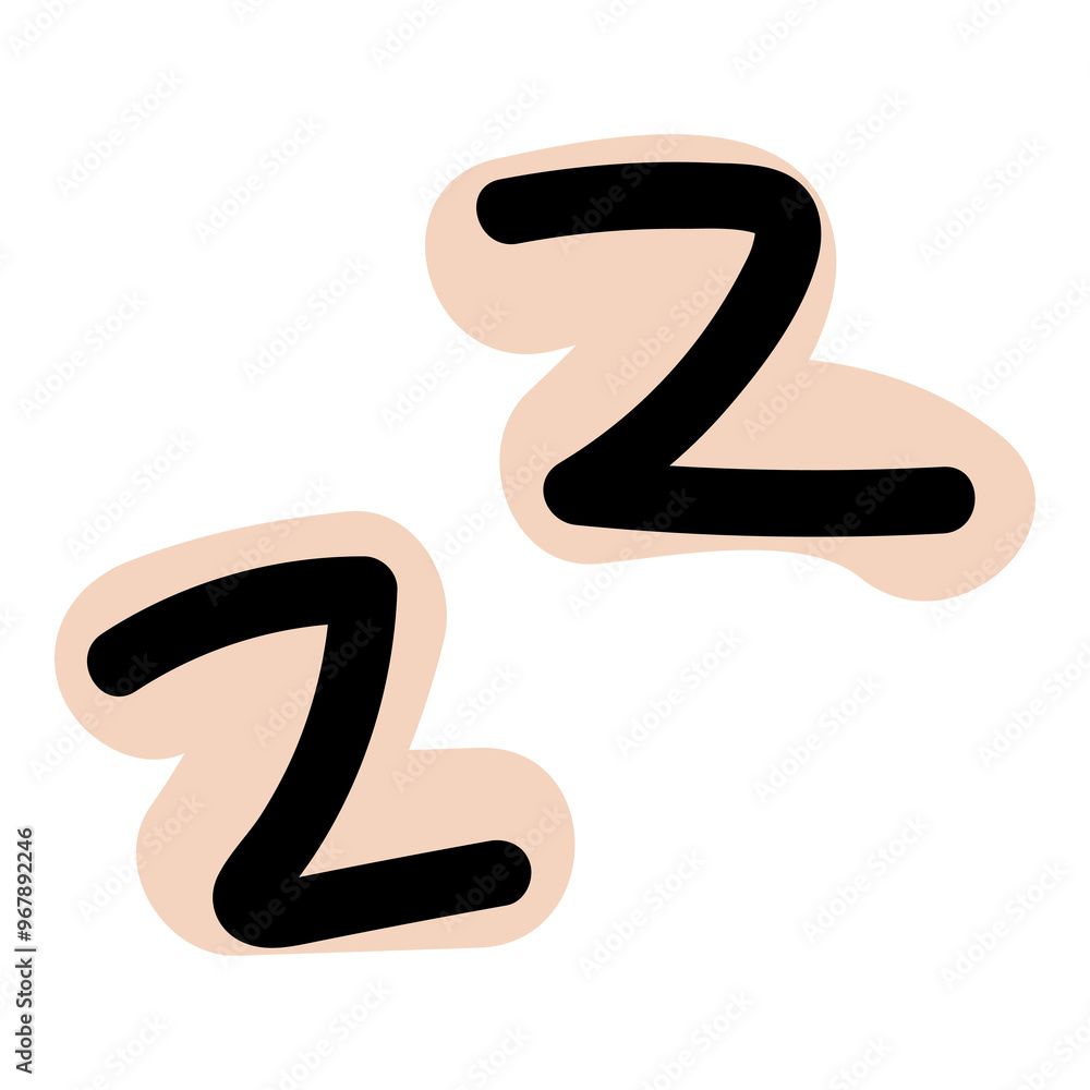 Sleeping ZZZ doodle png sticker, transparent background Sleeping ZZZ doodle png sticker, transparent background