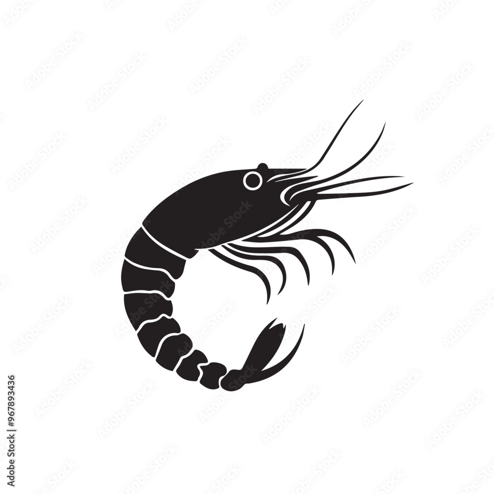 Shrimp in cartoon, doodle style . Image for t-shirt, web, mobile apps and ui. Isolated 2d vector illustration in logo, icon, sketch style, Eps 10, black and white. AI Generative Shrimp in cartoon, doodle style . Image for t-shirt, web, mobile apps and ui. Isolated 2d vector illustration in logo, icon, sketch style, Eps 10, black and white. AI Generative