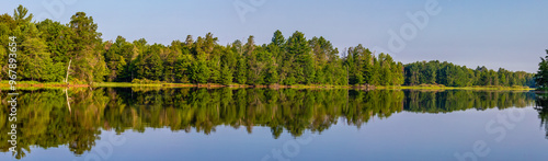 Lake Nokomis in Tomahawk, Wisconsin in the summer