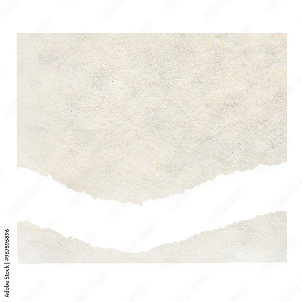 Obraz premium Ripped beige paper png sticker, transparent background
