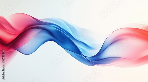 Dynamic Abstract Blue Curved Shape on White Background for Motion Graphics Animation, Designed with Octane Render Engine to Convey Speed, Energy, and Elegance in a Fluid, Minimalist Style