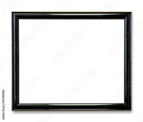 Black picture frame transparent png