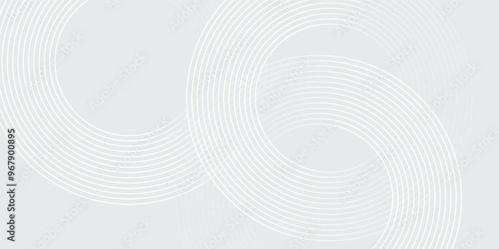 Abstract white glowing geometric lines on gray background. Modern shiny blue circle lines pattern. Futuristic technology concept. Suit for cover, poster, Abstract white glowing geometric lines on gray background. Modern shiny blue circle lines pattern. Futuristic technology concept. Suit for cover, poster,