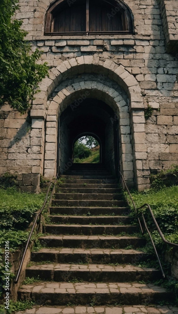 Historic stairs and gates at Belgrade Fortress Historic stairs and gates at Belgrade Fortress