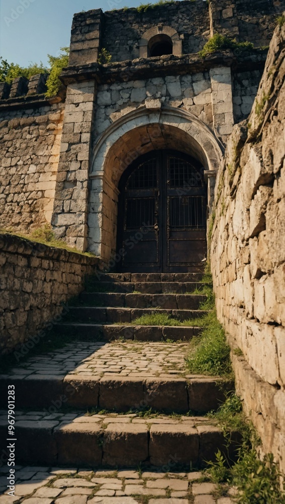 Historic stairs and gates at Belgrade Fortress Historic stairs and gates at Belgrade Fortress