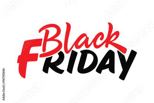 Black Friday White Background Typography.