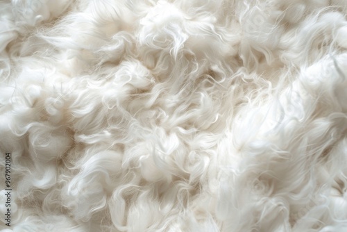 Soft fluffy white wool or cotton texture background