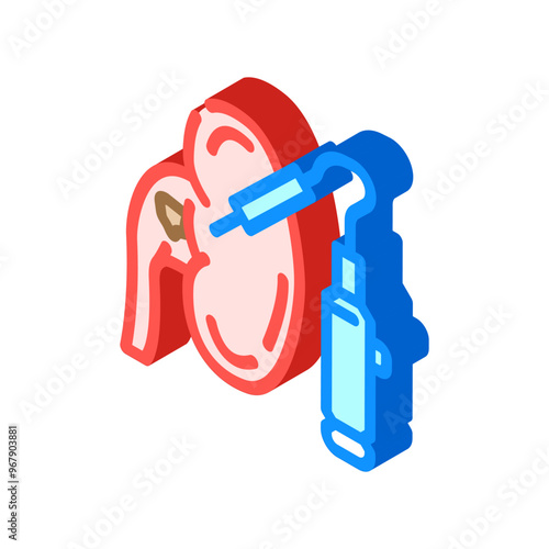 percutaneous nephrolithotomy surgery isometric icon vector. percutaneous nephrolithotomy surgery sign. isolated symbol illustration